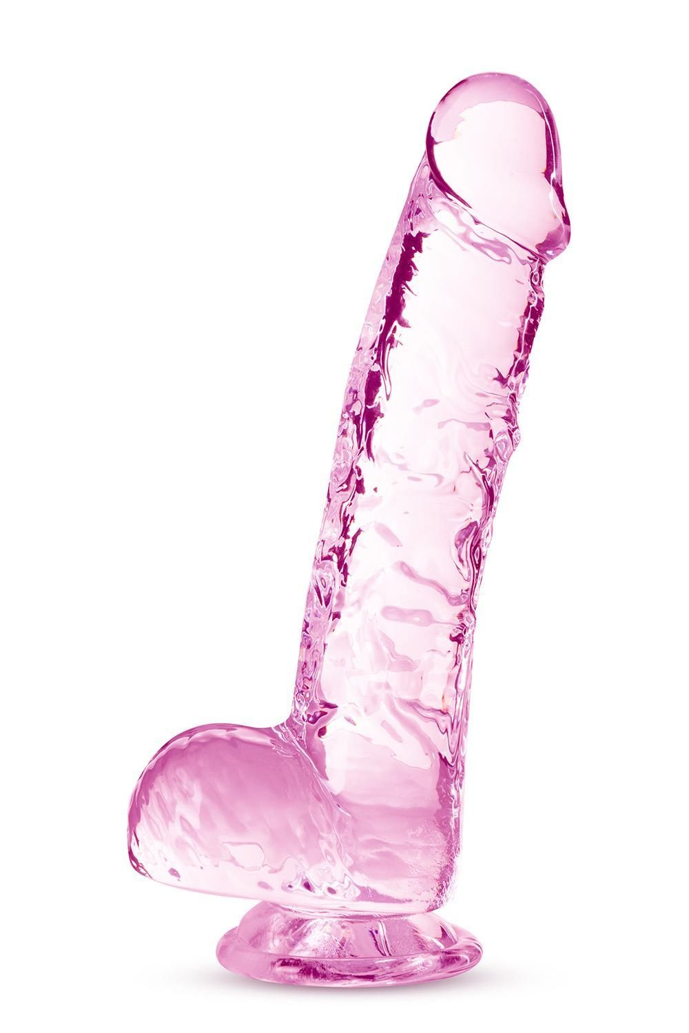 Розовый фаллоимитатор 6 Inch Crystalline Dildo - 15,2 см. (Цвет: розовый)