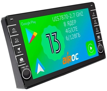 Магнитола для Renault Duster 2015-2020, Lada Largus 2021+ - Airoc AB-3001 (кнопки и крутилки), Android 13, TS20, 6/128Гб, SIM-слот, CarPlay