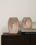 Ваза Valura из папье-маше розового и бежевого цвета 31 см