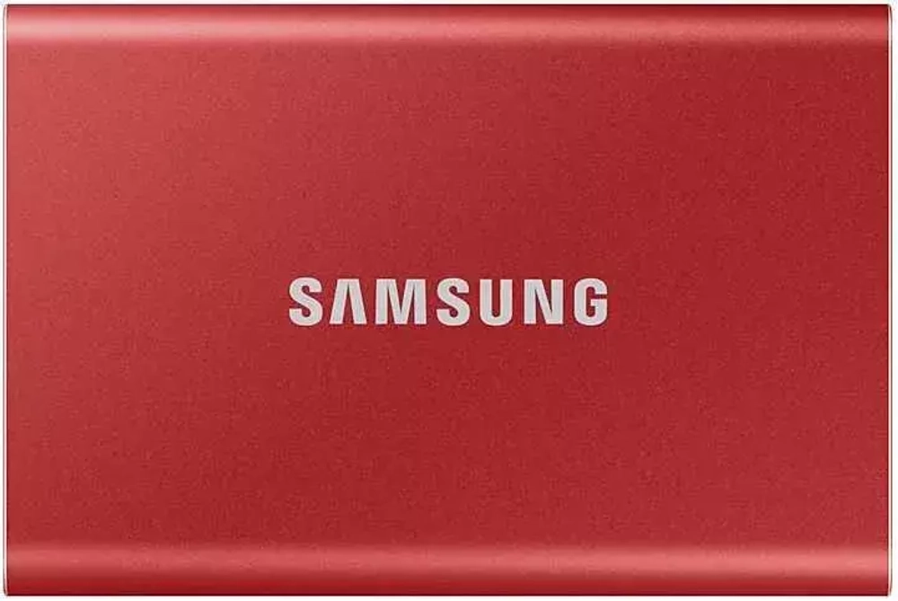 Внешний накопитель SSD USB3.0 1.8" 500Gб Samsung T7 (MU-PC500R/WW) USB 3.2 Type C Красный