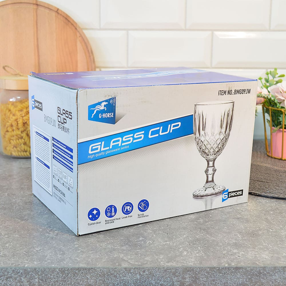 Набор фужеров 6шт 360мл "Золотой край", 09/00JW