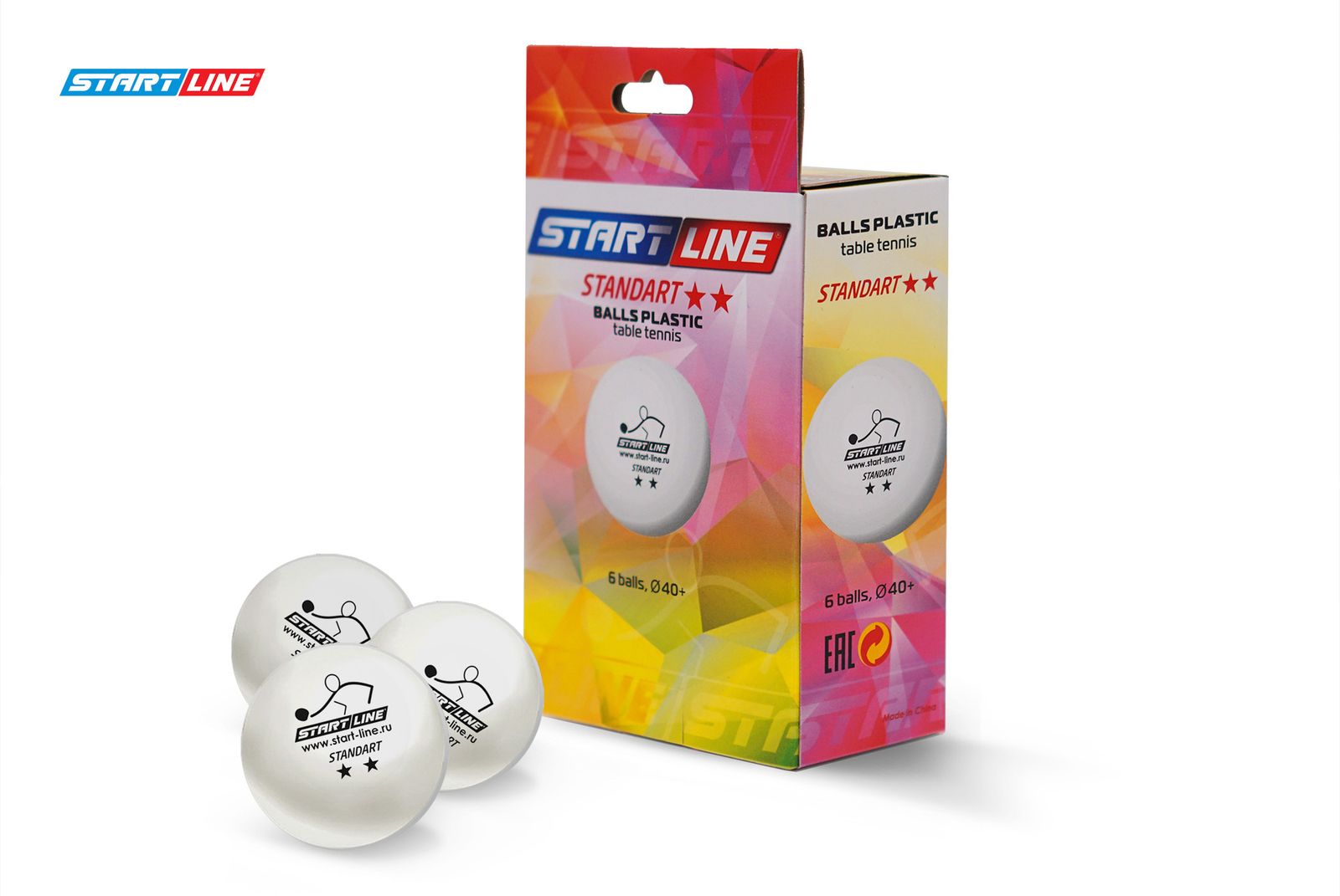 Мячи Start line Standart 2* New (6 шт, бел.) фото №14