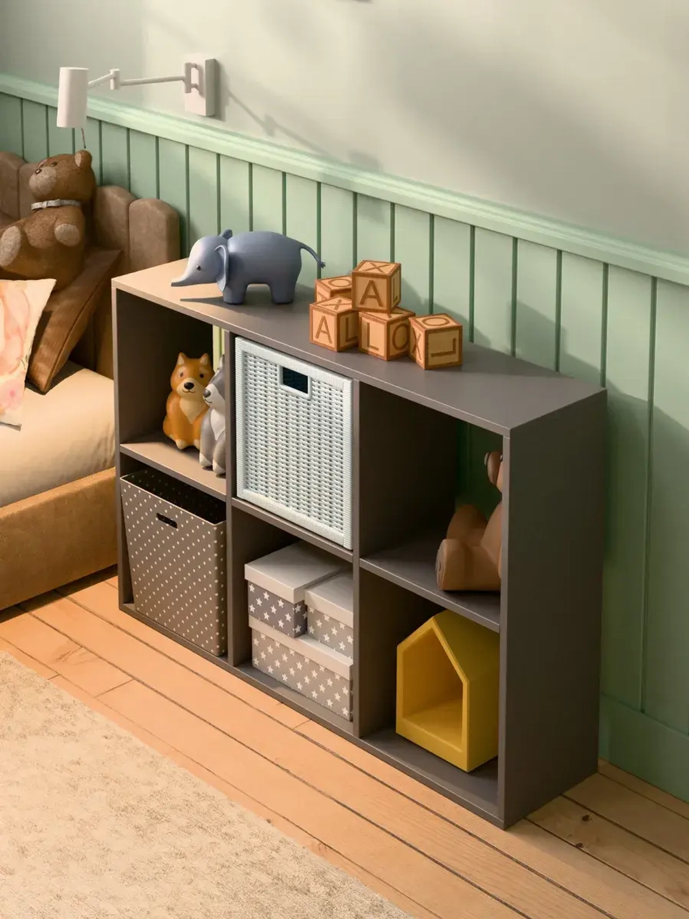 Стеллаж "ШЕЛФ" для книг и игрушек.