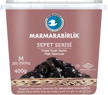 Маслины Marmarabirlik Sepet Serisi М черные вяленые с косточкой, 400 г, 2 шт