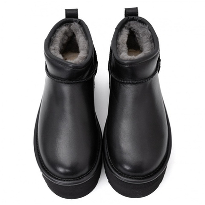 UGG Classic Ultra Mini Platform Leather Black