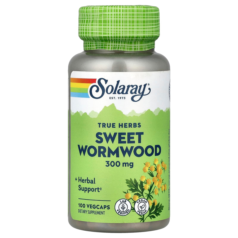 Solaray, True Herbs, полынь однолетняя, 300 мг, 100 растительных капсул