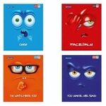 Тетрадь 96л. А5 клетка Brauberg ЭКО «МОРДАШКА» обложка картон АССОРТИ (1/7)