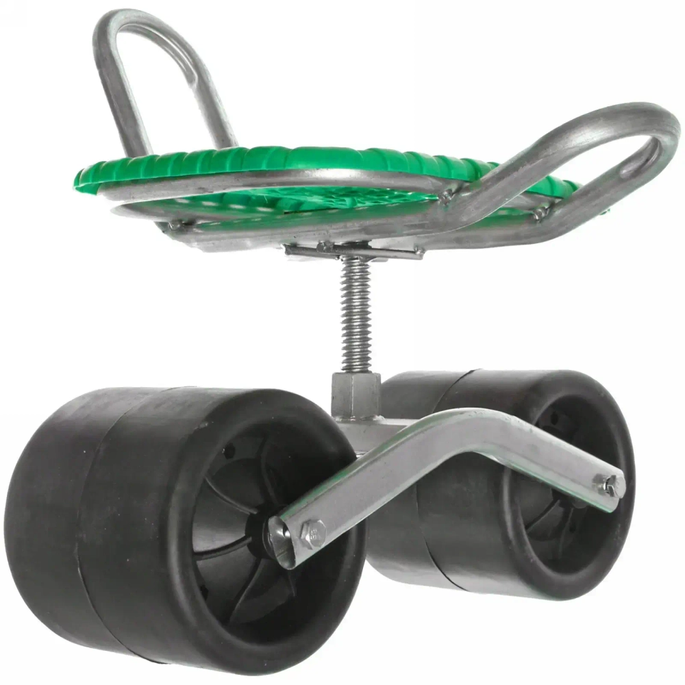 Стул садовый на колесах для прополки и работы в саду 35*47*14см с поворотным механизмом(360°), цвет зеленый