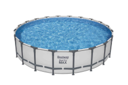 Каркасный бассейн Bestway Steel Pro MAX 610х132 см + фильтр-насос 9463 л/ч, лестница, тент (561FM BW)