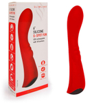 Красный вибромассажер 6 Silicone G-Spot Fun - 19,1 см. (Цвет: красный)