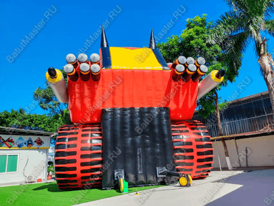 Коммерческий надувной батут "Супер Бульдозер MAX" 15*8*9 м