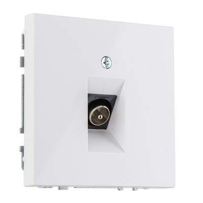 Розетка телевизионная LIREGUS MODERN ITVL-1-01.M/WM белый матированный