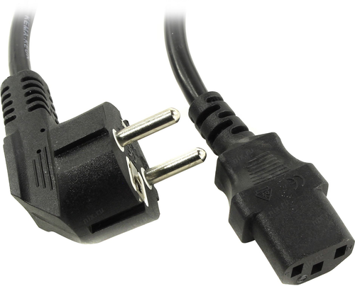 VCOM <CE021-CU1.0-1.8м> Кабель компьютер - розетка 220V Европейский стандарт, Г-образный