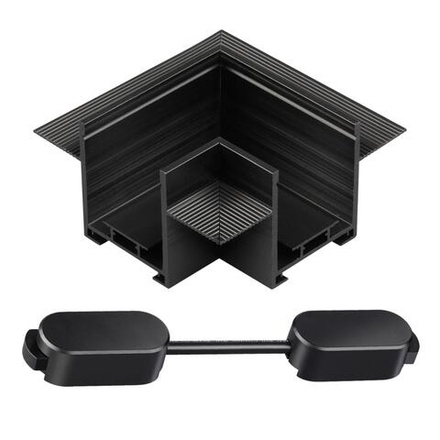 135274 SHINO NT24 093 черный Соединитель угловой "L" для шинопровода встраиваемого в ГКЛ IP20 24V EASY