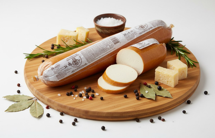 Сыр колбасный плавленый копченый Белорусский 40%, Молочный гостинец