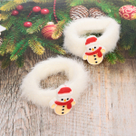 Резинки для волос детские 2шт «КАРОЛИНА - Снеговик», цвет как на фото, 4.5*5см