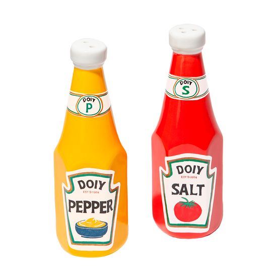 Набор из солонки и перечницы corner shop,  ketchup mustard