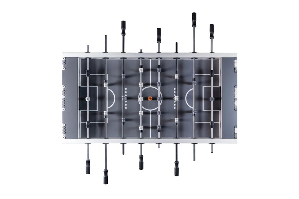 Игровой стол - футбол "NineStar Iron Pro ITSF Grey" (144х75,5х90)_D3