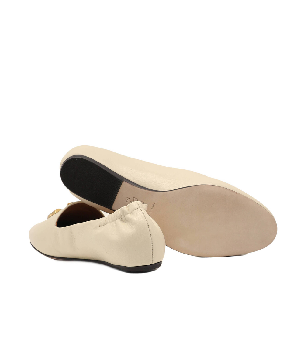 Кожаные мокасины TORY BURCH - бежевый(84922)