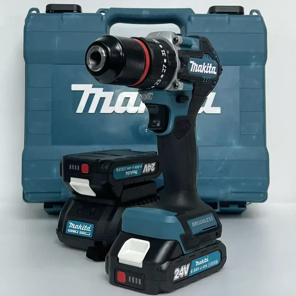 Дрель-шуруповерт, 24 В, 100 Нм, 2 АКБ