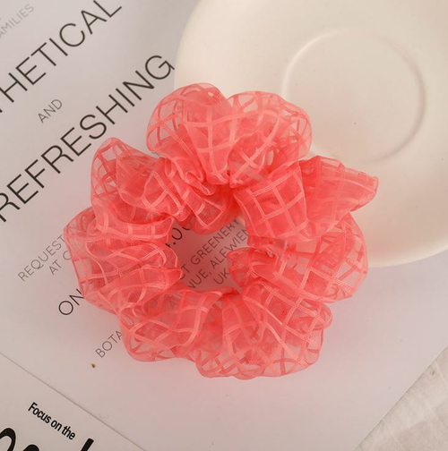 Sale 10%! Модный аксессуар !!! Невероятно женственная и нежная резинка для волос, Цвет коралл, 1 шт.