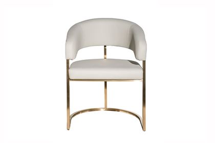 Стул экокожа св.серый/матовое золото 59,5x54x79см Garda Decor