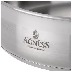 СКОВОРОДА AGNESS PROFESSIONAL 16Х5 СМ, 0,9 Л ВЫСОКОКАЧЕСТВЕННАЯ НЕРЖ СТАЛЬ 18/10 ИНДУКЦИОННОЕ ДНО