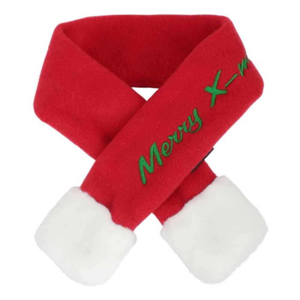 Puppia шарфик для собак новогодний "santa", красный, l