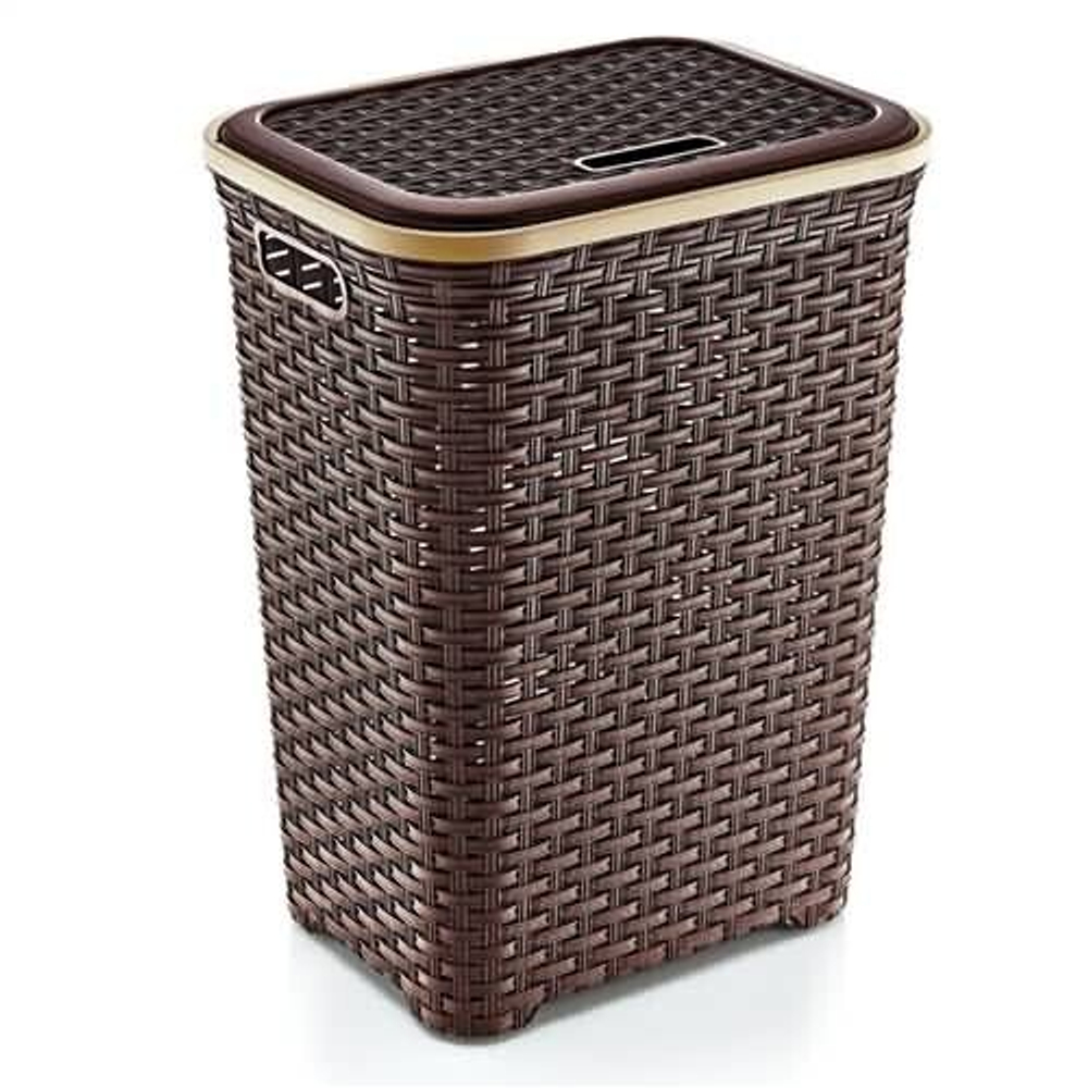 Корзина для белья Плетеная 60 лт коричневый