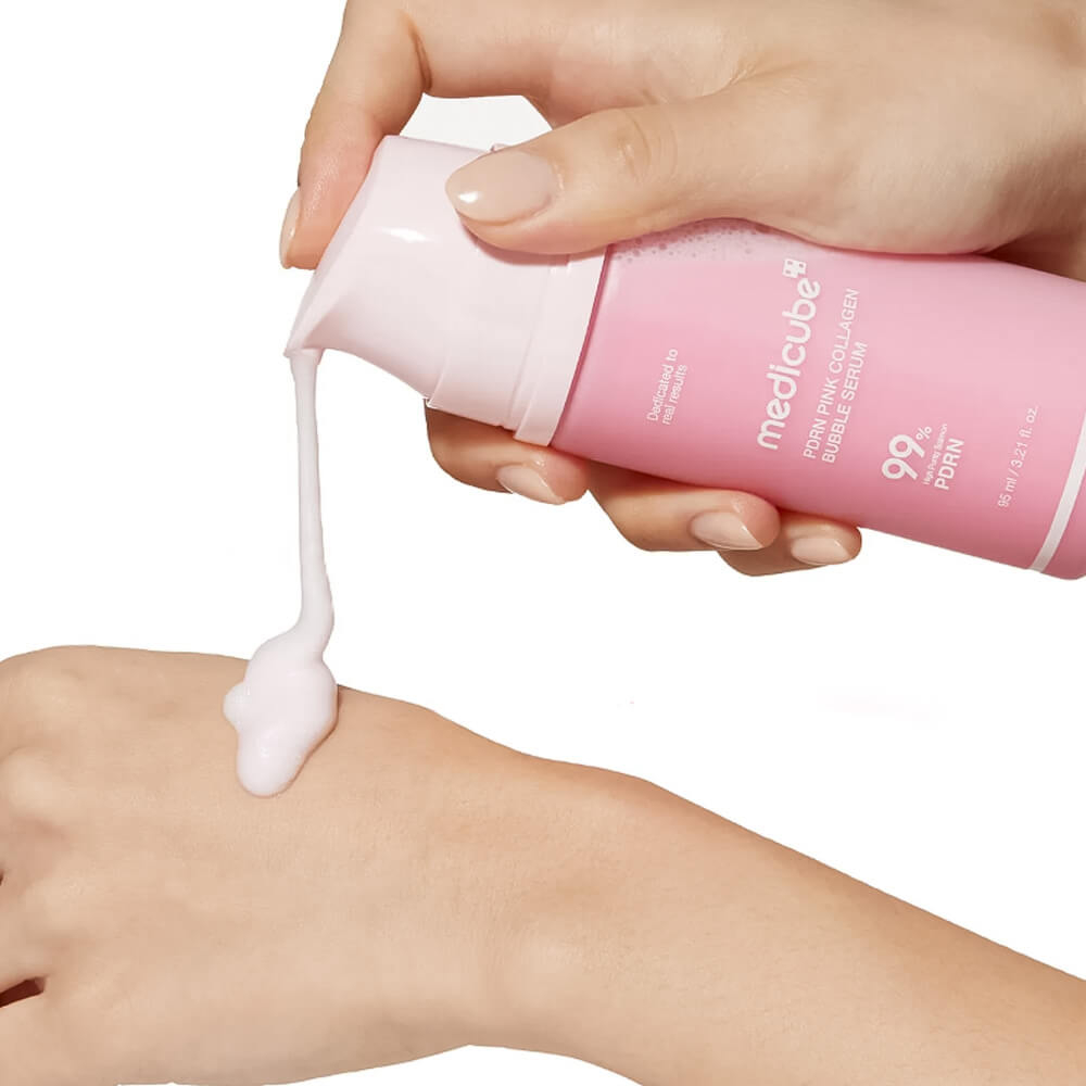 MEDICUBE Пузырьковая сыворотка с коллагеном и ПДРН PDRN Pink Collagen Bubble Serum (95 мл)
