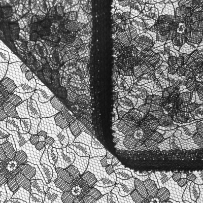 Кружево Гипюр, 150 см, чёрный