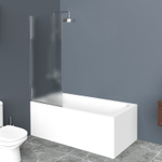 Шторка на ванну BelBagno UNO-V-1-80/150-P-Cr профиль Хром стекло рифленое