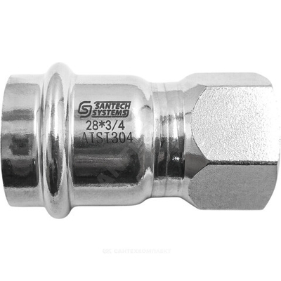 Муфта сталь нерж AISI 304 Дн 22х3/4" пресс/ВР SantechSystems