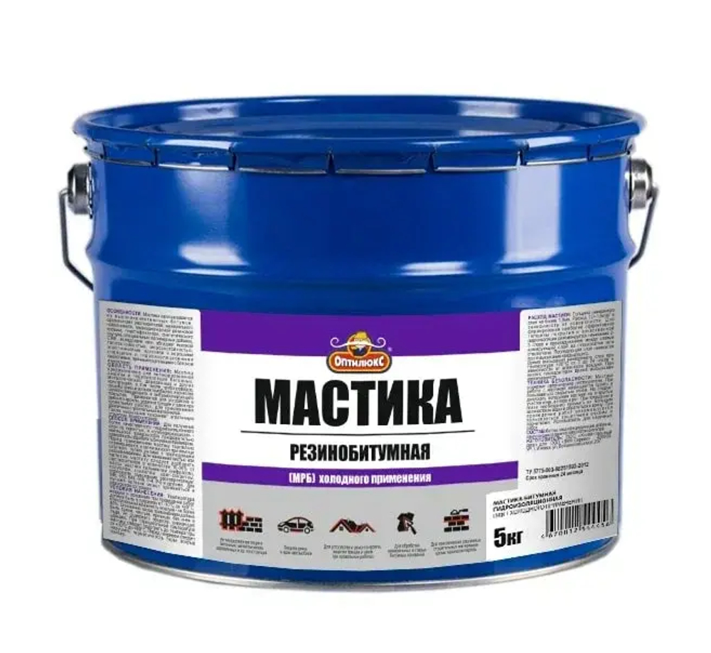 OPTILUX  Мастика резинобитумная МРБ  5кг (ИжСинтез)