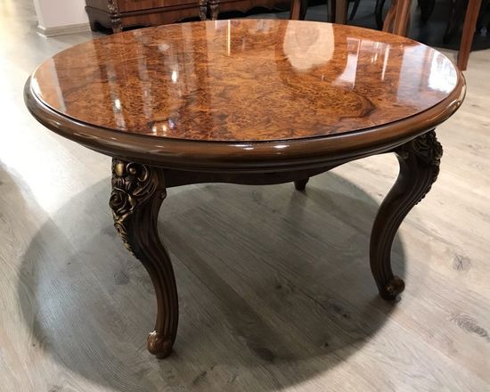 Стол журнальный ДЖОКОНДА  круглый корень дуба глянец