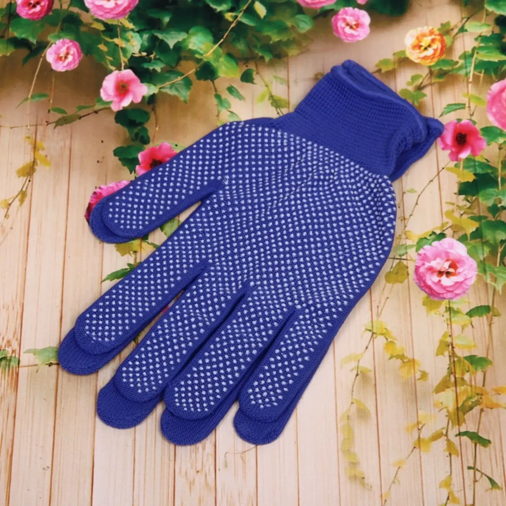 Перчатки нейлоновые «Классика» с ПВХ покрытием голубые 8 р-р б/блистера