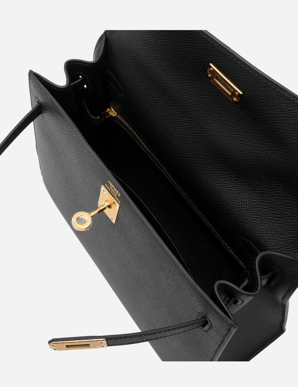 Сумка Hermes Epsom Kelly 25 Gold Hardware "Noir"