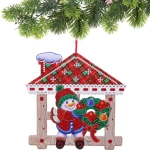 Украшение Новогоднее «Домик снеговика», 30*22