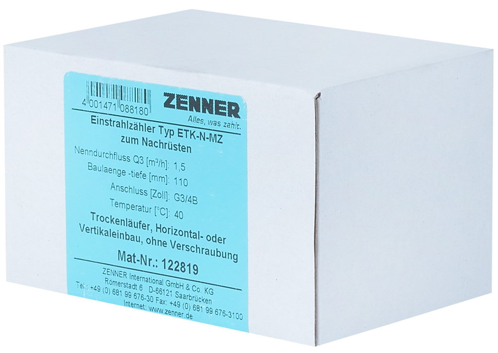 Счетчик холодной воды ZENNER ETK-N DN15