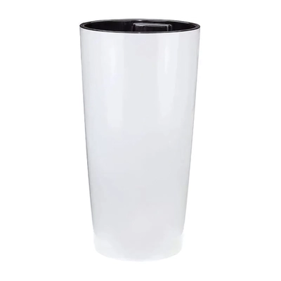Кашпо круглое ПИЛАР D390 H750 ммл с вкладышем Белый