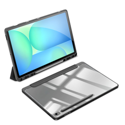 Чехол книжка черного цвета от Dux Ducis для Samsung Galaxy Tab S10 FE Plus, серия Toby Series Case, с функцией пробуждения и сна