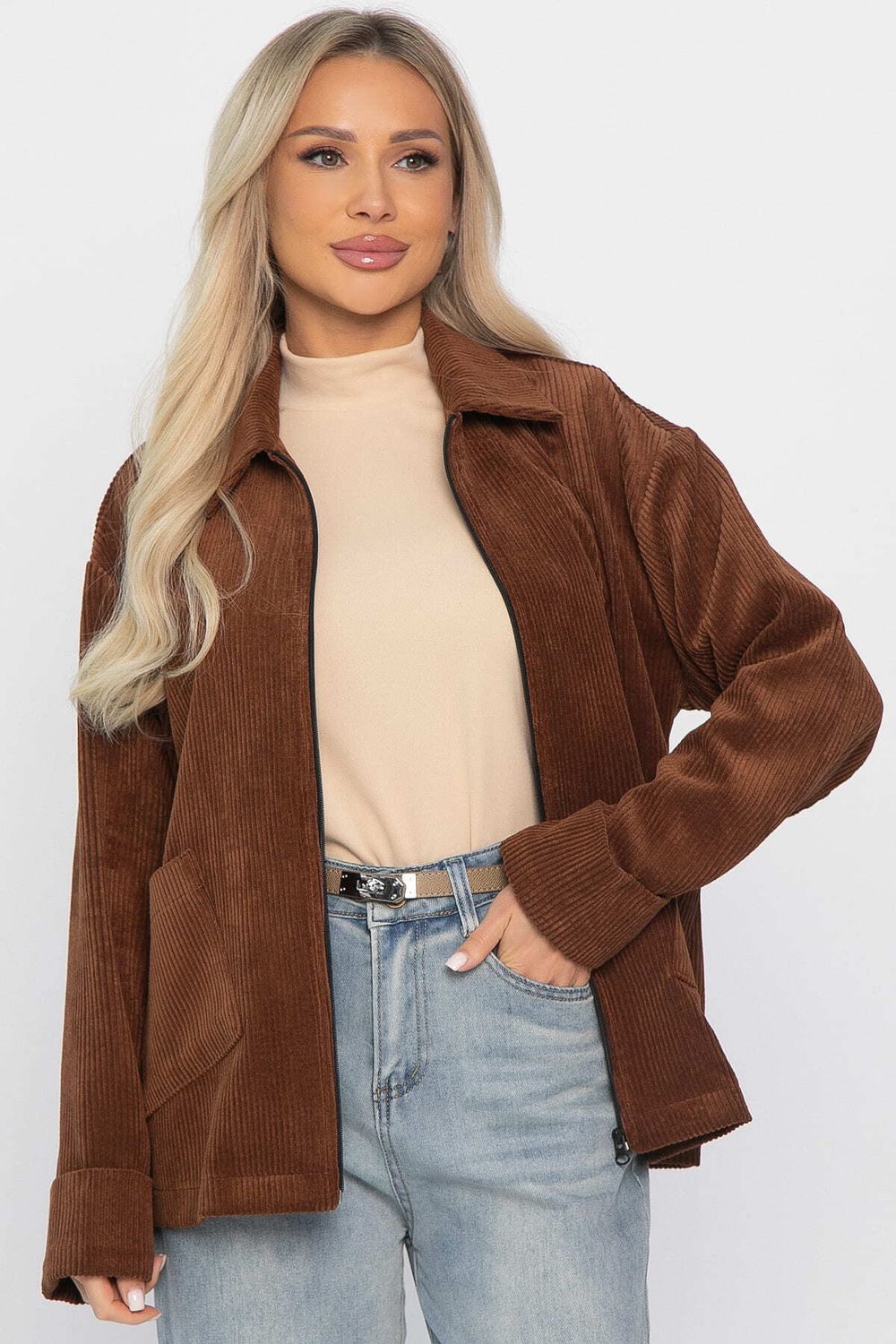 Жакет вельветовый Реджина (коричневый) Б14563-9М LT Collection