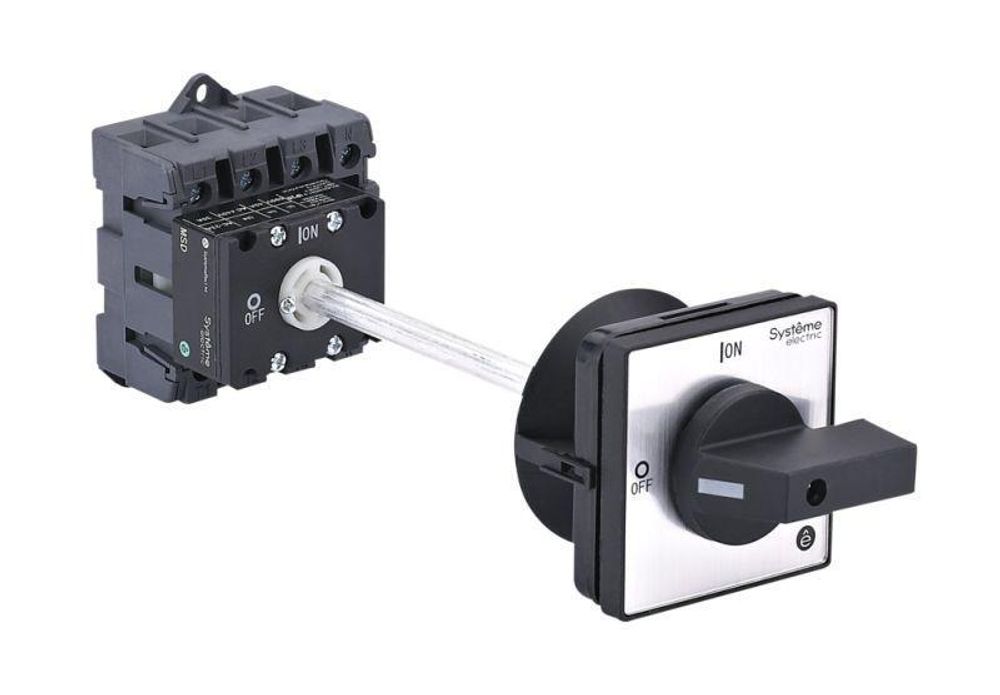 Выключатель-разъединитель 4п 40А IP20 с черн. выносн. рукоят. на дин-рейке/плате SE MSD40440B