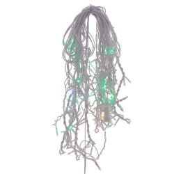 GAEM Электрогирлянда ул бахрома, L6м, 120 LED, разноцв, 1 тип свеч, 4W, шнур бел, IP44, с адапт