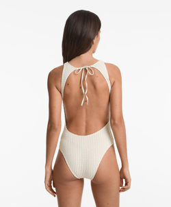 OYSHO Купальник халтер из кроше , экрю