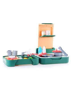 Игровой набор  Посуды с продуктами, в чемодане (25735)