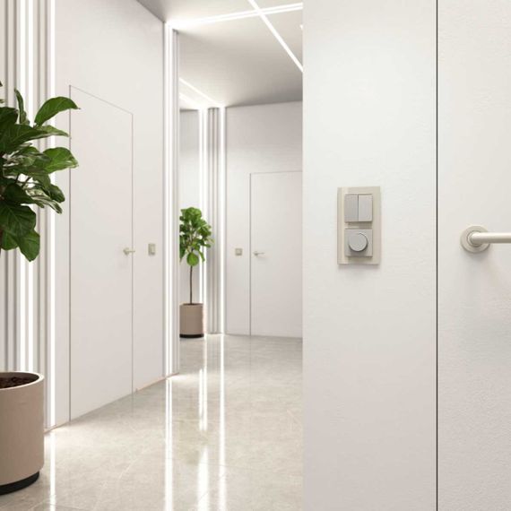 Выключатель двухклавишный проходной (дымчатый) W1222004/ a069458