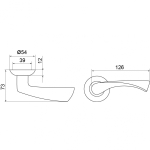 Ручка раздельная R.TL54.CRONA (CRONA TL) SG/GP-4 золото/золото