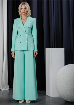 13-01-24 SS Костюм брючный (пиджак с брюками) мятный, XL
