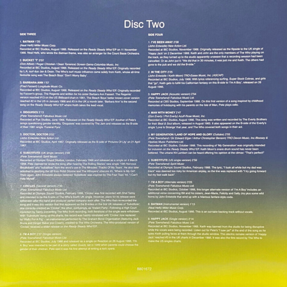 The Who / A Quick One (Limited Edition)(Coloured Vinyl)(2LP)